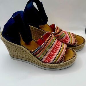 Toms Marisol Wedge Sandals Size 8.5